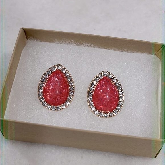 Crystal Ballroom Jelly Rhinestone Earrings - Picture 2 of 4